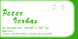 peter verhas business card